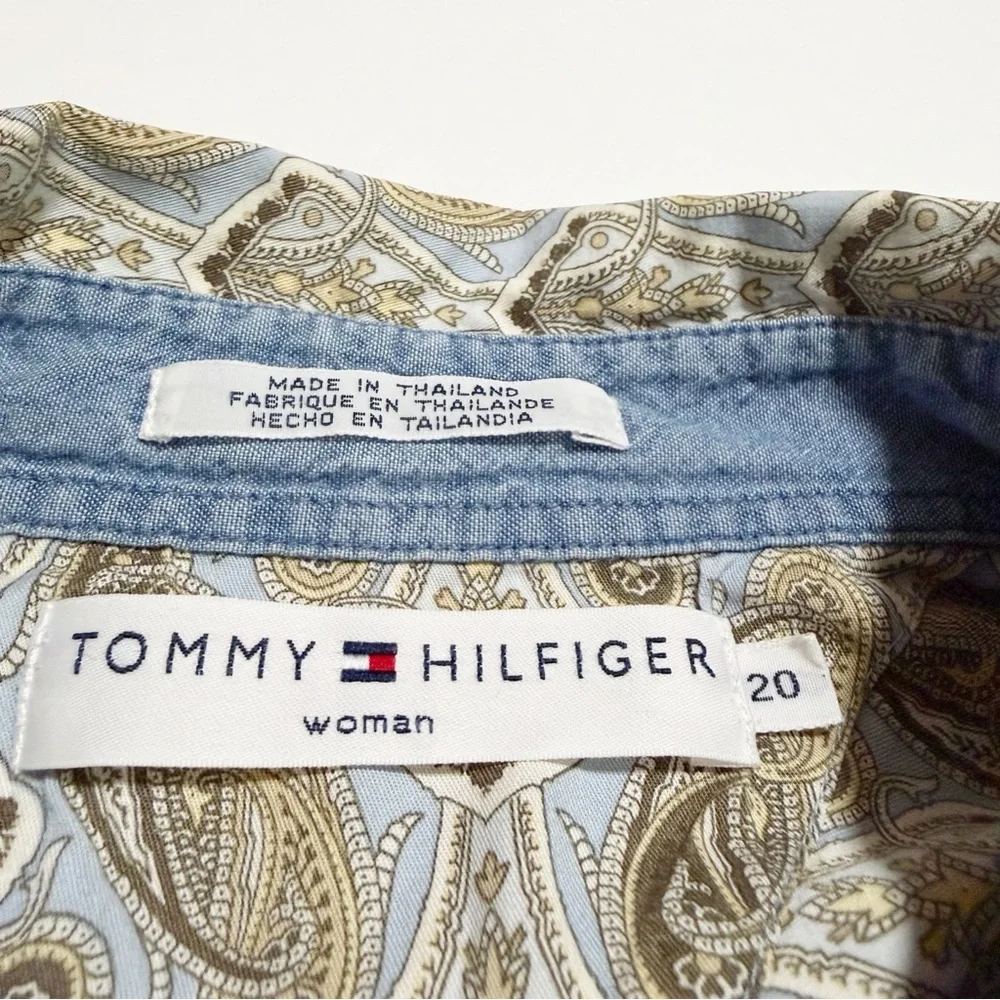 Tommy Hilfiger Paisley Snap Button Up Blouse - Picture 8 of 8